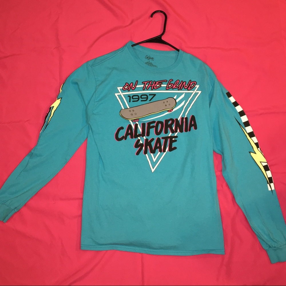 Blue long sleeve top